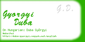 gyorgyi duba business card